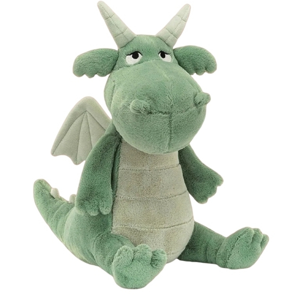 Jellycat Adon Dragon 🐉 12.6x5.9x6.3" Soft and Plush BNWT Authentic "Retired"